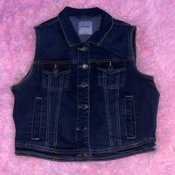 Cropped jean vest - Picture 1 of 4